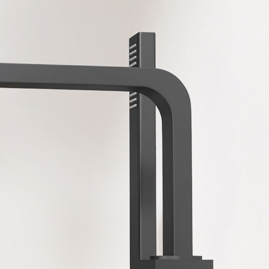 Floor Mounted Copper Freestanding Tub Filler High Arc Tub Filler Trim with Hand Shower