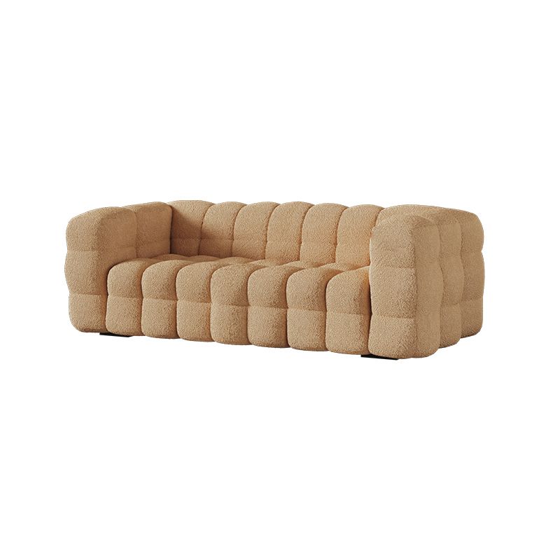 Modern 29.5" Height Tuxedo Arm Biscuit Back Sofa For Living Room