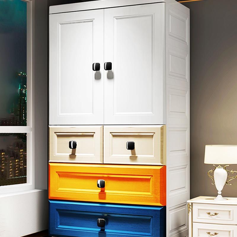 Contemporary Wardrobe Cabinet Plastic Hinged Wardrobe Armoire