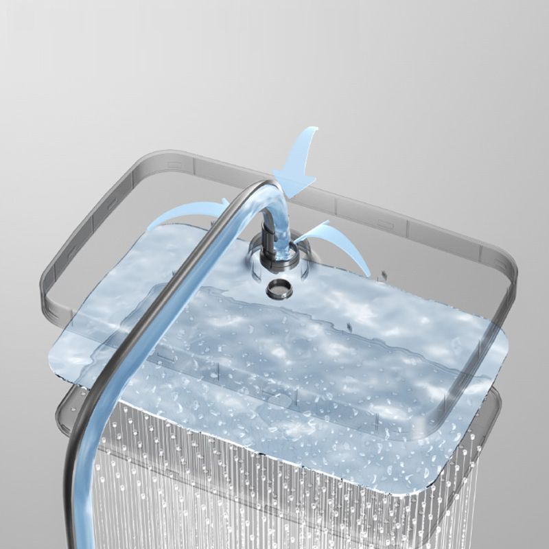 Modern Shower System Push Button Adjustable Spray Shower Trim