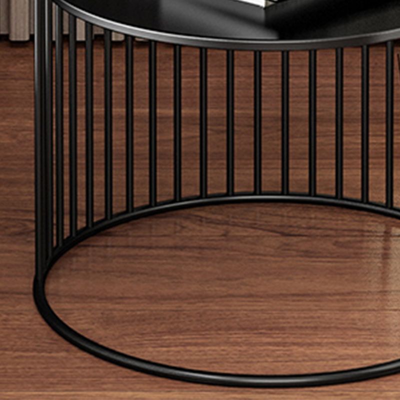 21.6" Tall Modern Style Sofa Side Accent Table Metal Drum End Table