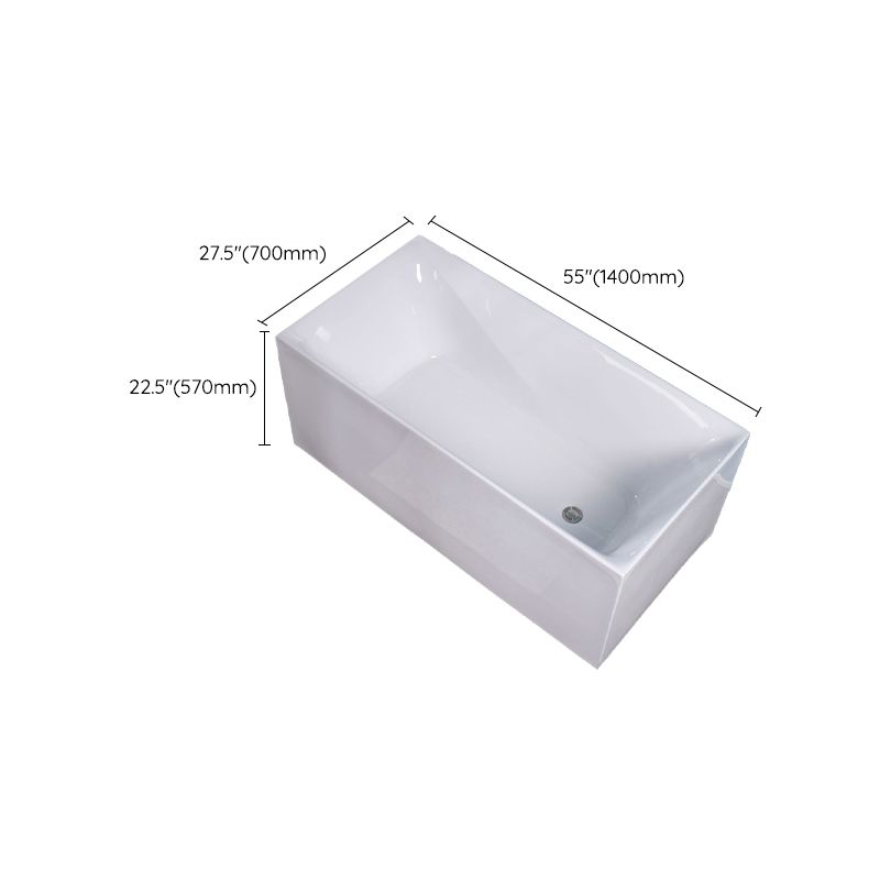Soaking Freestanding Bath Tub Modern Style Acrylic Bathroom Bathtub