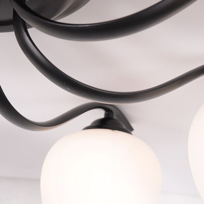 Sputnik Semi Flush Mount Minimalist Glass Semi Flush Light Fixtures