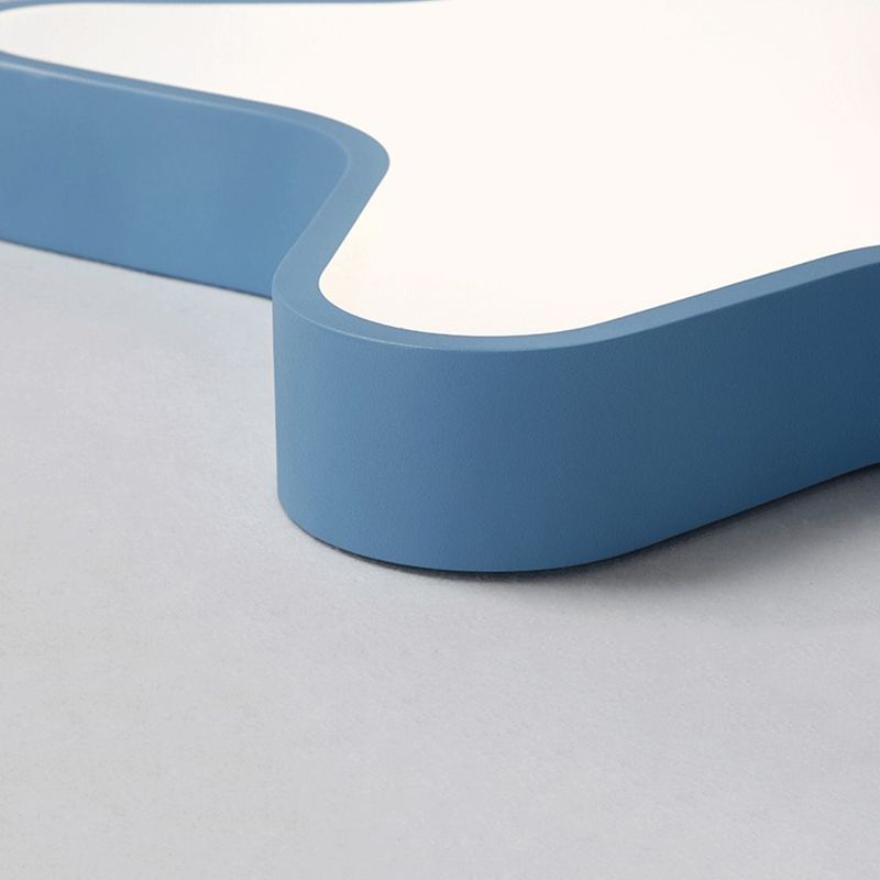 Modern Creative Macaron LED Ceiling Light Wrought Iron Star Flush Mount with Acrylic Shade