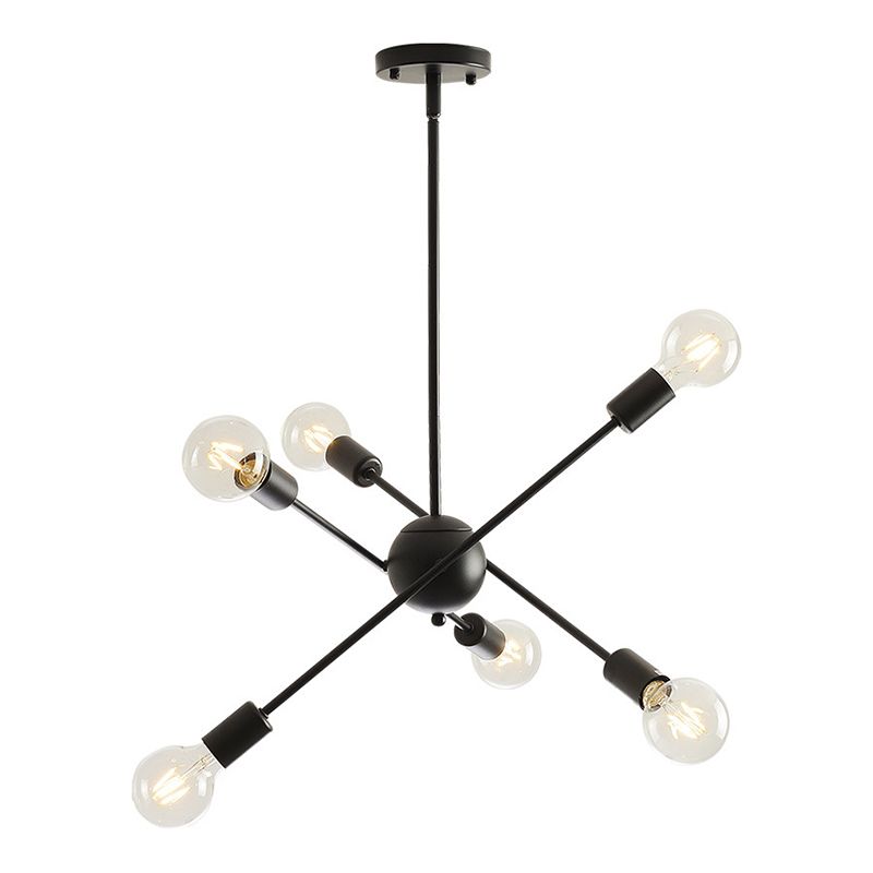 Capitán de techo molecular de bombilla abierta de lámpara geométrica de 6 luces Estilo industrial