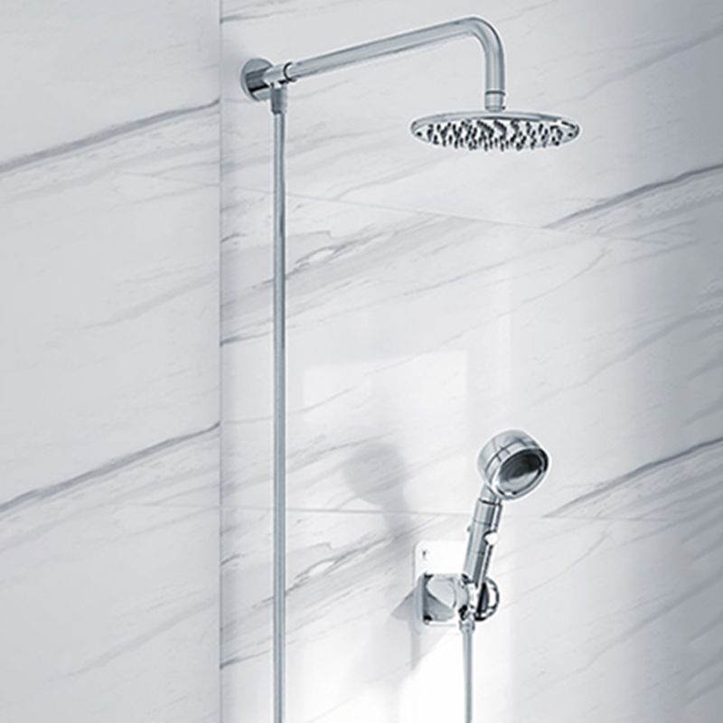 Contemporary Shower Head Combo Polished Stainless Steel Ceiling Mounted Shower Head