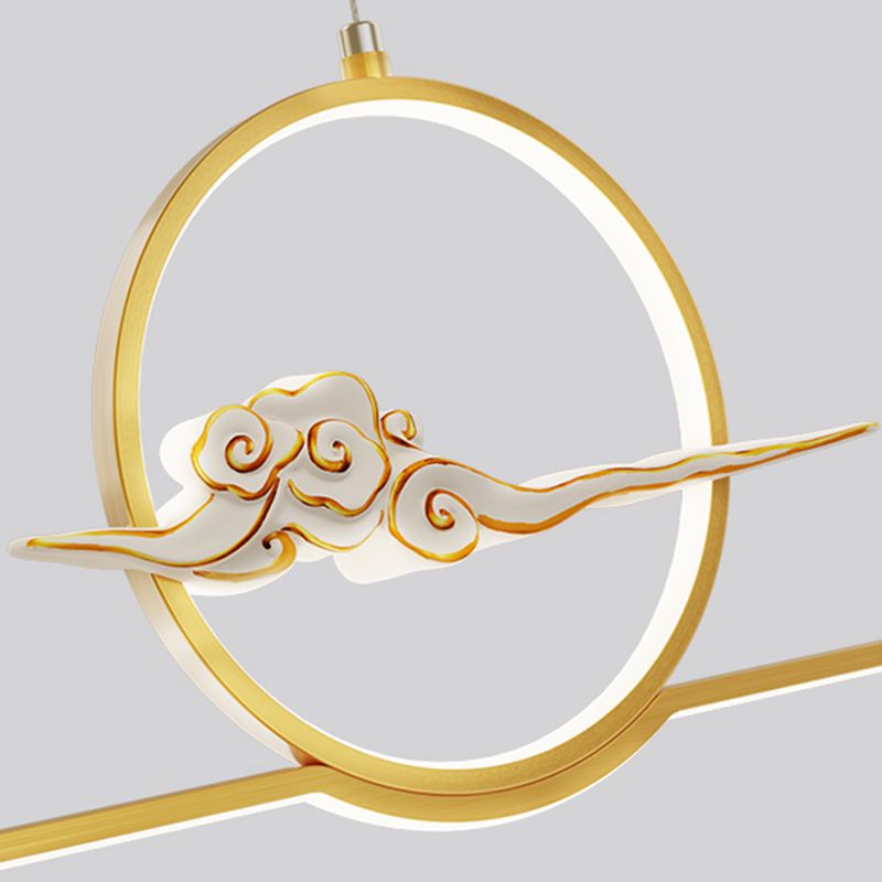 Contemporary Linear Pendant Lighting Fixtures Metal 2 Light Island Light Fixtures