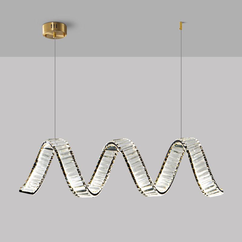 Modern Single Black/Golden Kitchen Island Lighting LED Ceiling Light