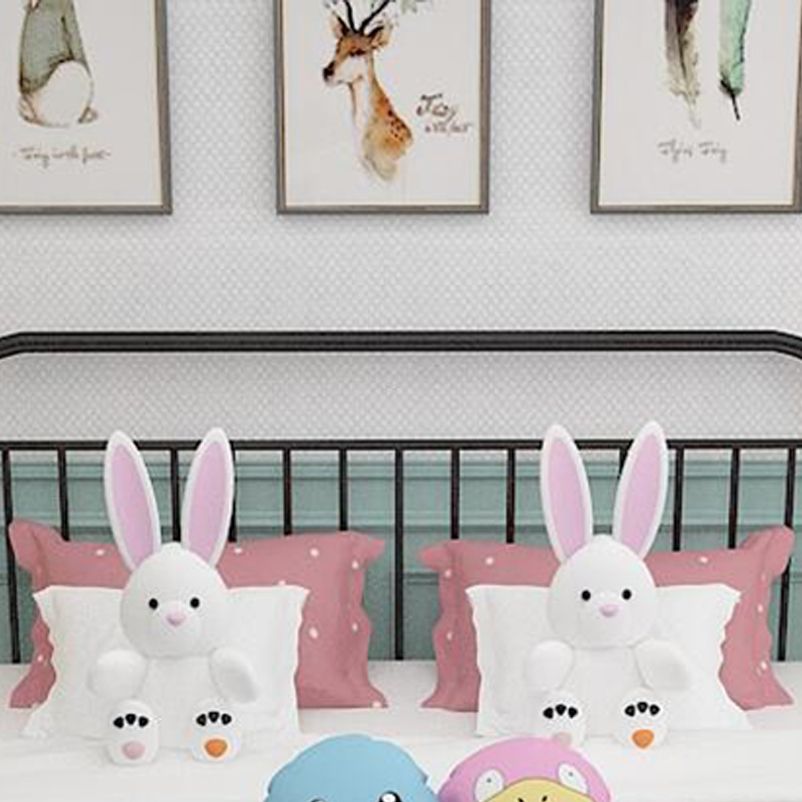 Modern Style Metal Frame Standard Bed with Open-Frame Headboard