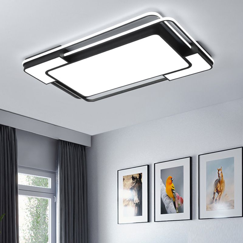 Zwart-wit moderne stijl plafondlamp Geometrie Design Inbouwlamp voor slaapkamer