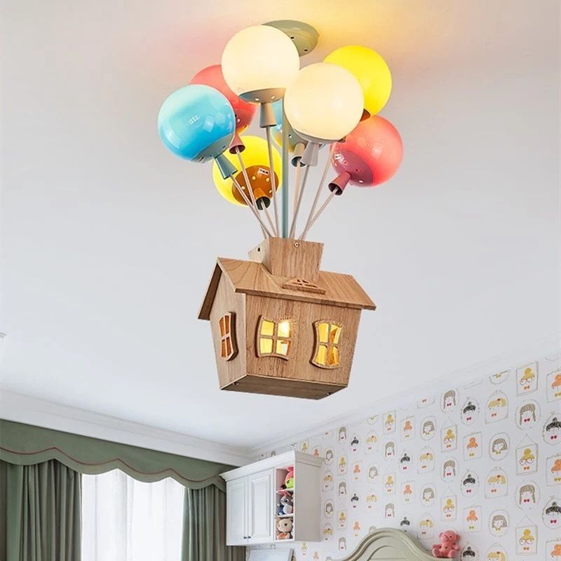 Multi -Head -Macron -Ballon -Kronleuchter -Glas -Kronleuchter -Beleuchtungskörper für Schlafzimmer