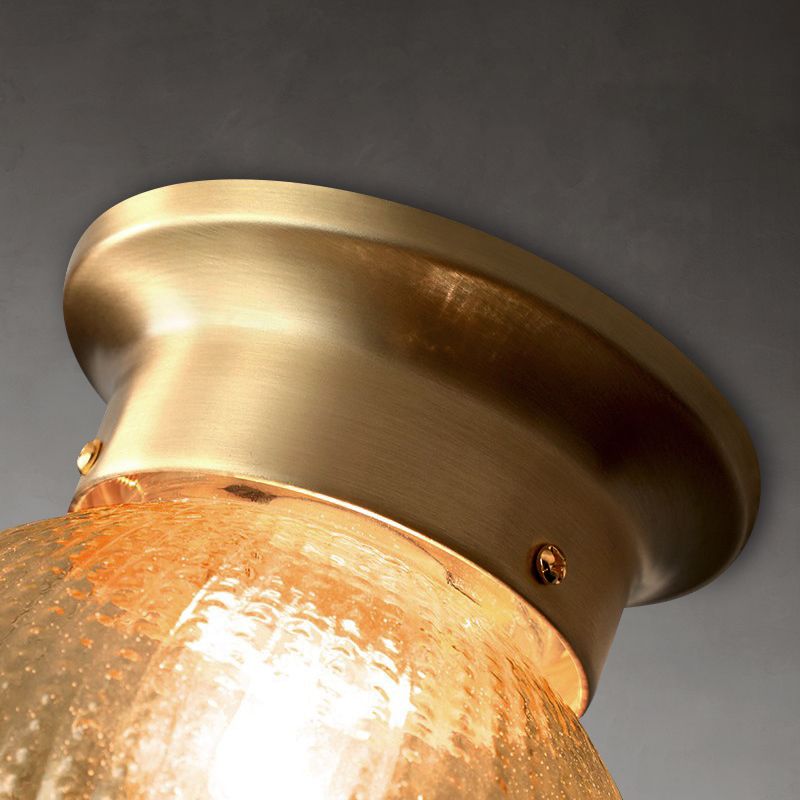 Plafonnier géométrique en verre et Bronze, Style créatif moderne, en cuivre, pour couloir