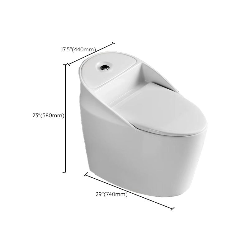 Contemporary Siphon Jet Toilet Bowl Slow Close Seat Included Urine Toilet for Washroom