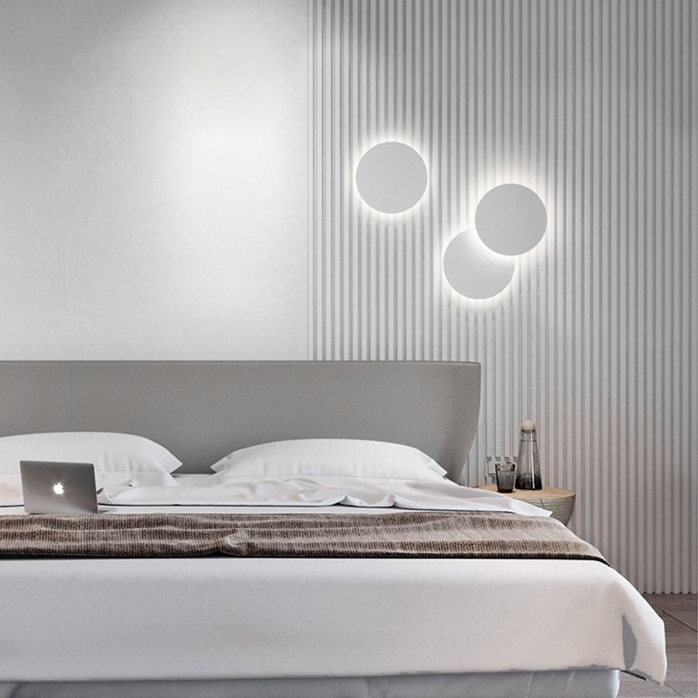 Round Simplicity Metal LED Wall Lamp Contemporary Style Staircase Corridor Sconce Lighting Fixture