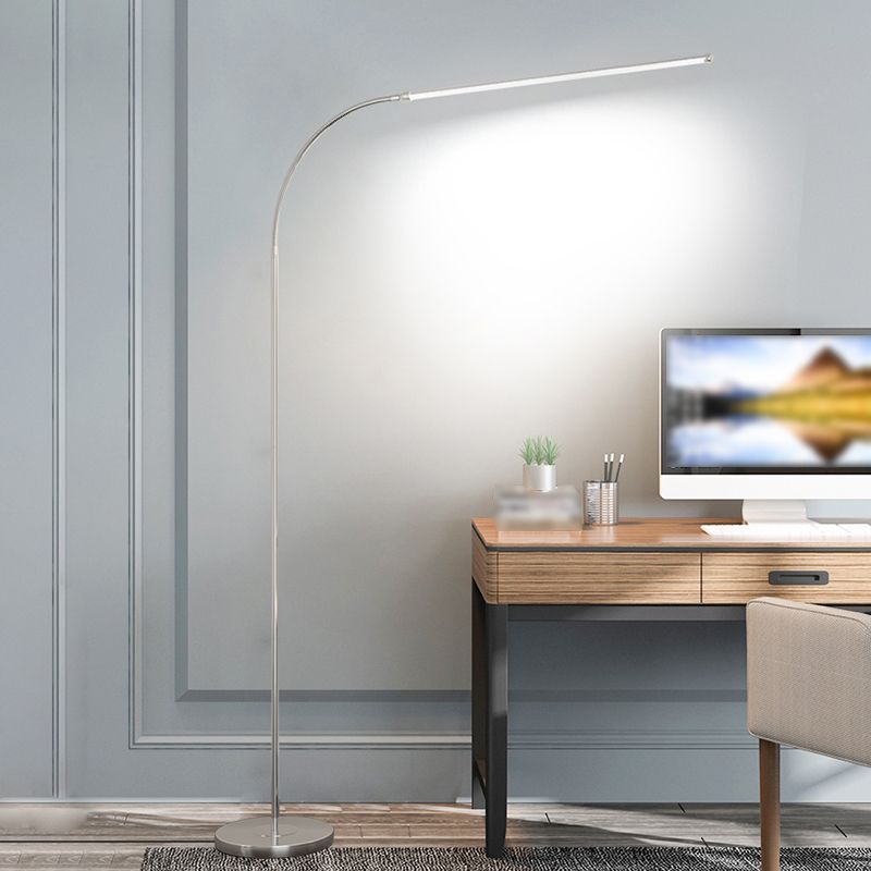 Modern Simple Floor Light 1-Light LED Floor Standing Light with Acrylic Shade