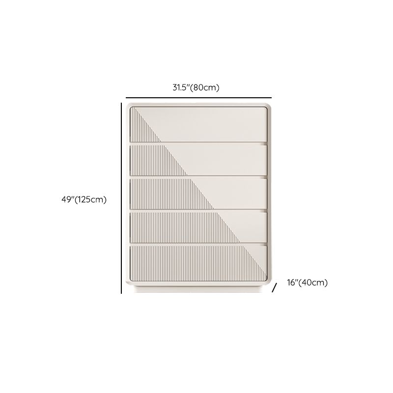 Modern Wood White Storage Chest Drawers Included for Bedroom