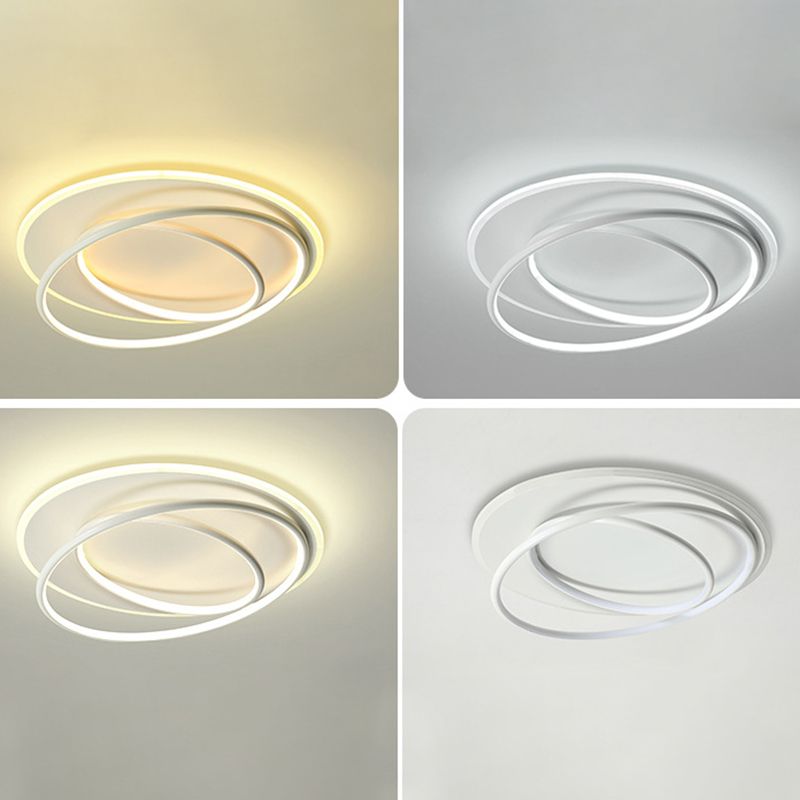 Style simple anneau encastré lampe métallique chambre plafond encastré lumière LED