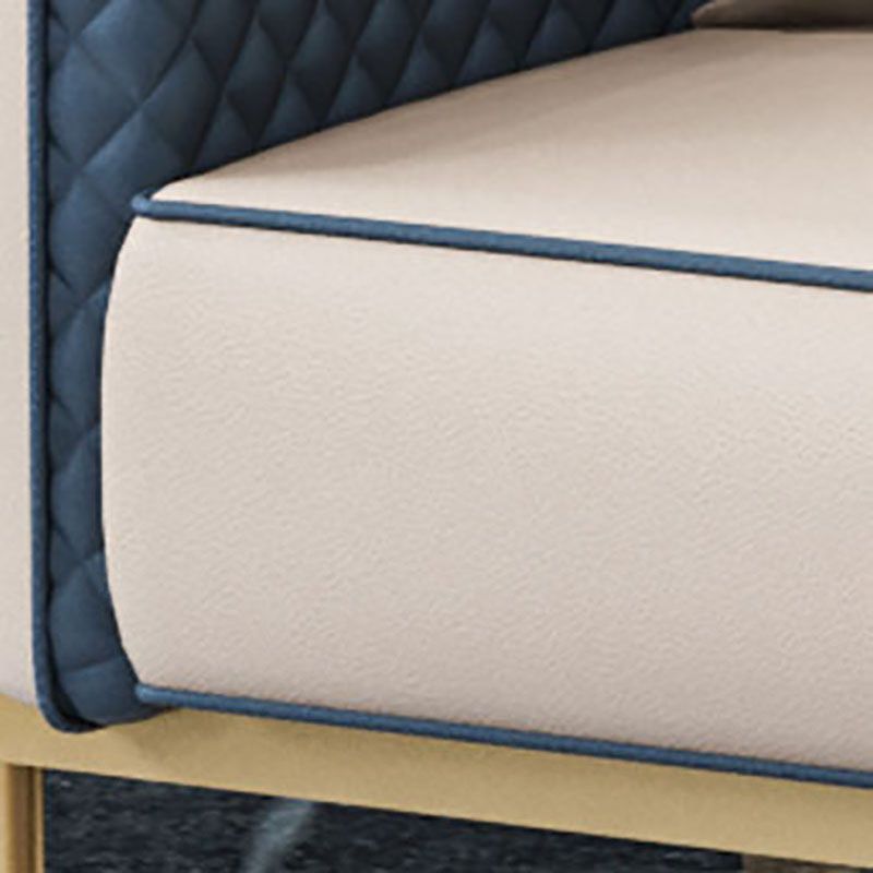 Glam Style Metal Armless Dining Chair Faux Leather Side Chair for Restaurant Use