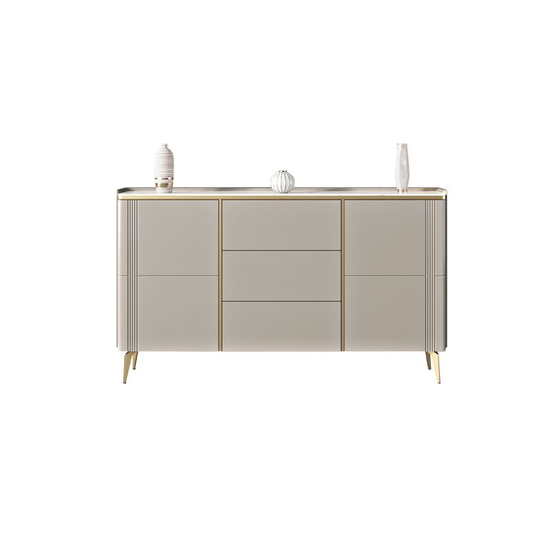 Classic Glam Storage Chest Stone Dresser with 3 Drawers , 12.87-inch Width