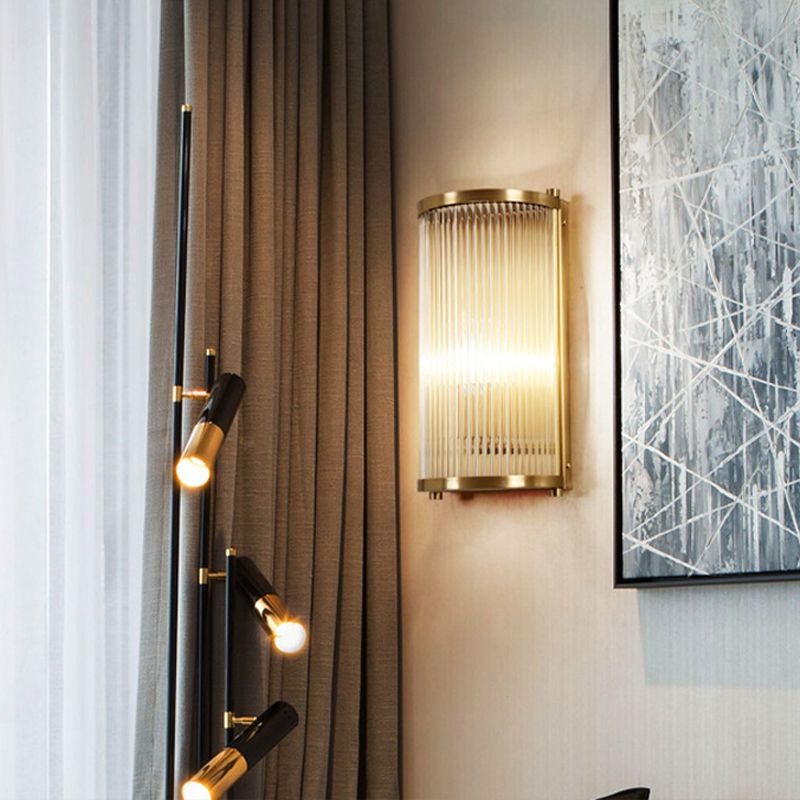 Wall Mounted Light Fixture Modern Glass Wall Mounted Lighting in Gold