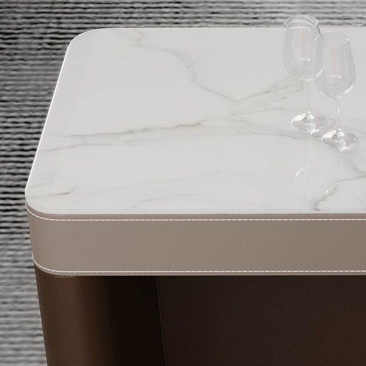 Modern Style Stone Bar Dining Table Rectangle Bar Table for Living Room