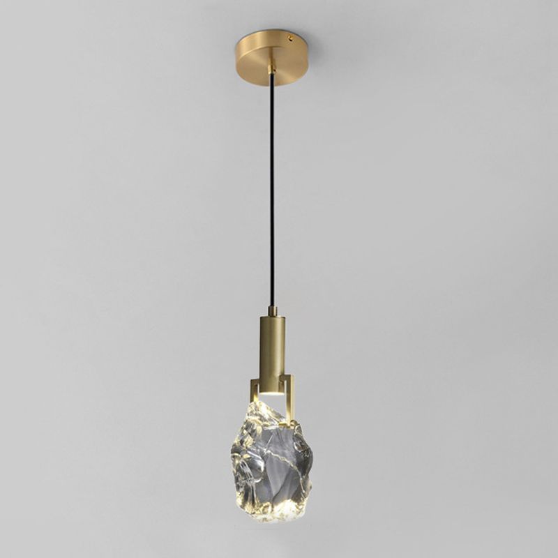 Unique Shade Hanging Lighting Postmodern Style Crystal 1 Lights Pendant Lamp For Living Room
