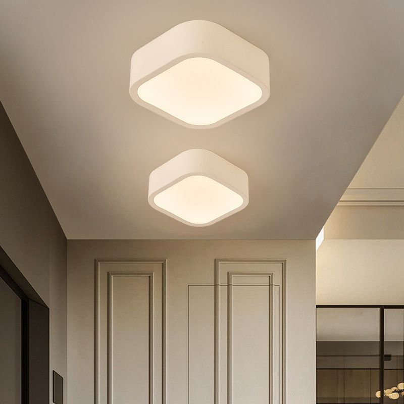 Lámpara de techo LED de simplicidad con sombra de acrílico, accesorios de iluminación LED para pasillo de estilo contemporáneo