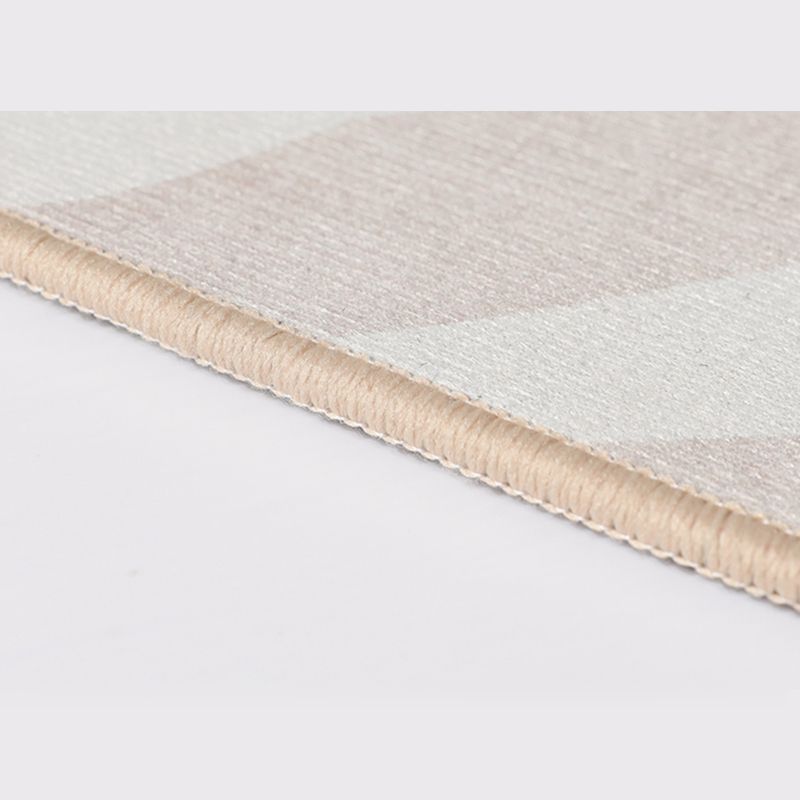 Apricot Tone Nordic Area Carpet Polyester Abstract Print Indoor Rug Easy Care Carpet for Living Room