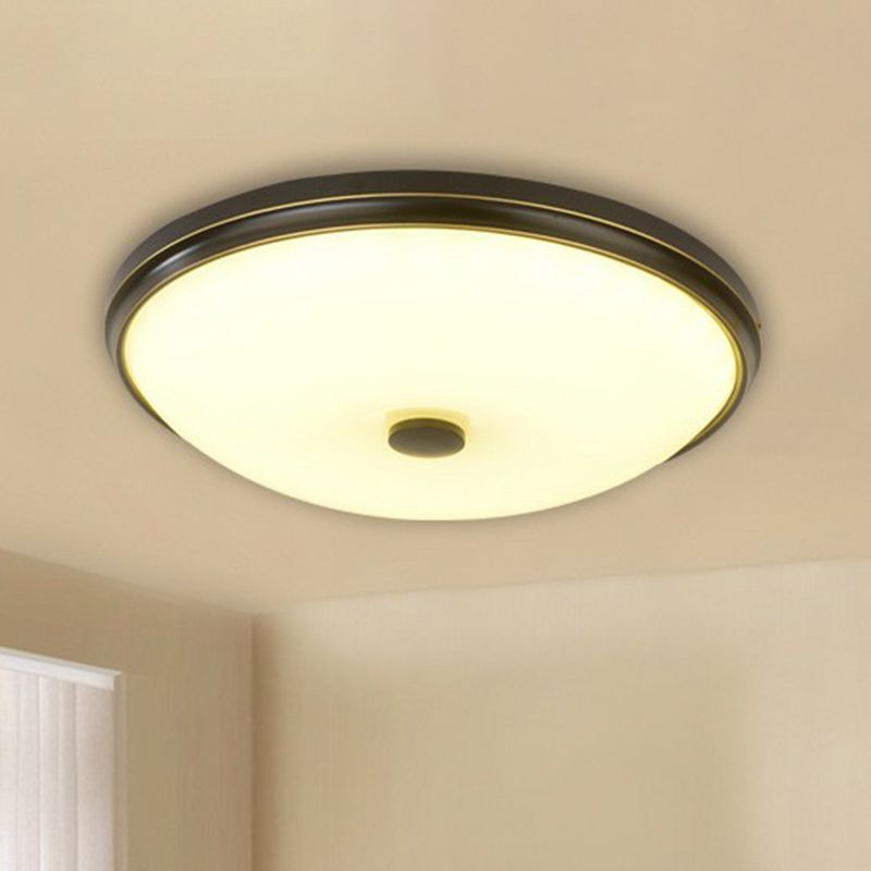 Ultradünne milchige Glas LED Flush Licht Rustikale Schlafzimmer Flush Deckenleuchte