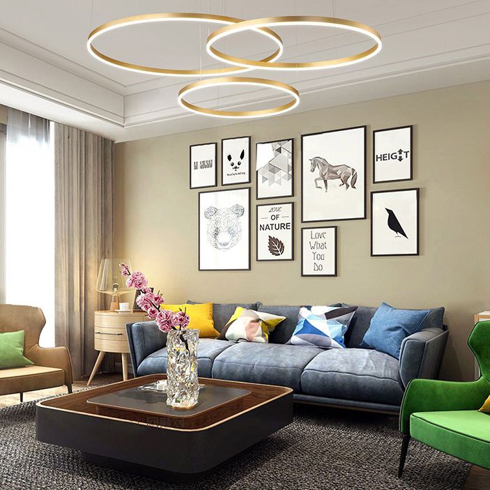 Lustre à cadre en métal contemporain Restaurant du lustre suspendu avec une teinte acrylique