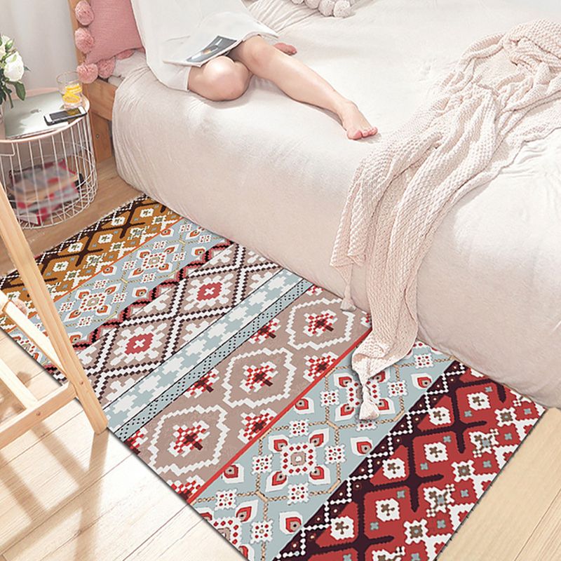 Marokko -Stil im Innen Teppich -Druckmuster Teppich Teppich für Wohnzimmer