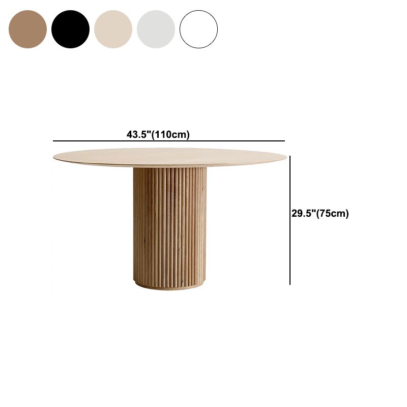 Modern White in Wood Counter Table Round Dining Table for Kitchen