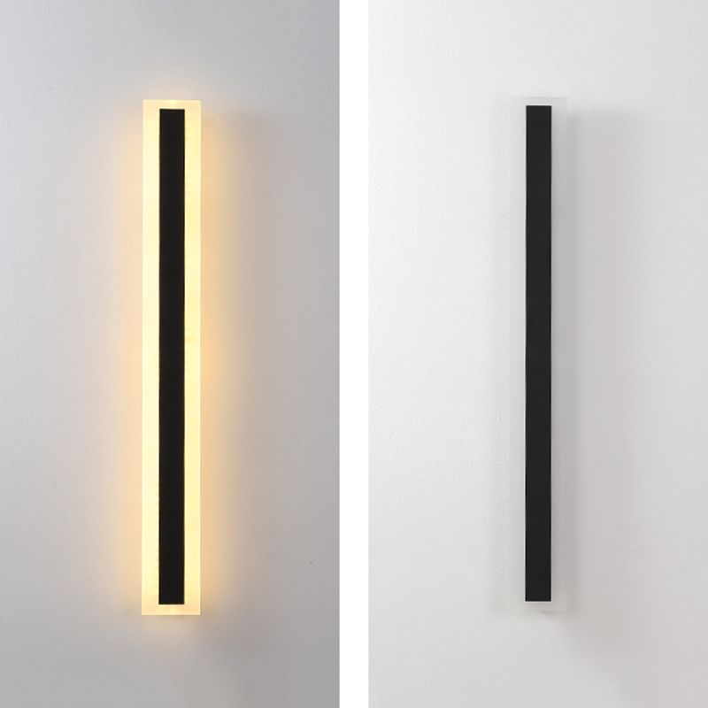 Sconce da parete lineare a 1 luce moderna illuminazione da parete in stile semplice moderno in nero