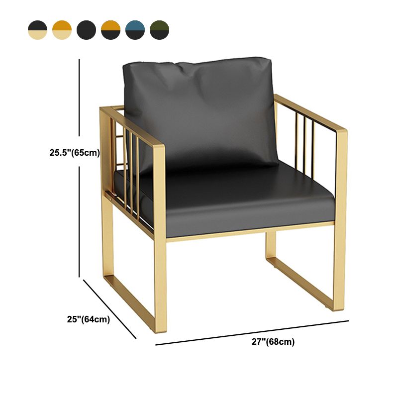 25.59" H Faux Leather Square Arm Sofa Contemporary Standard Sofa
