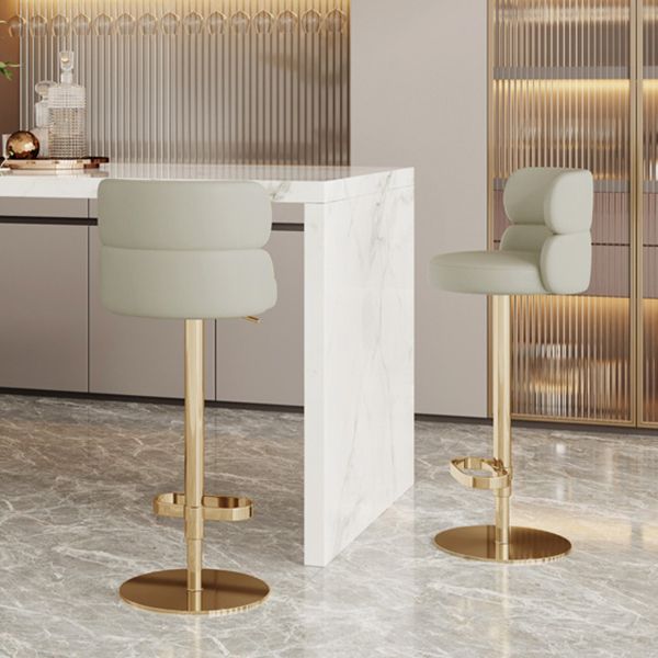 Glam Style Liftable Bar Stool Round Seat Counter Bar Stool for Home Use
