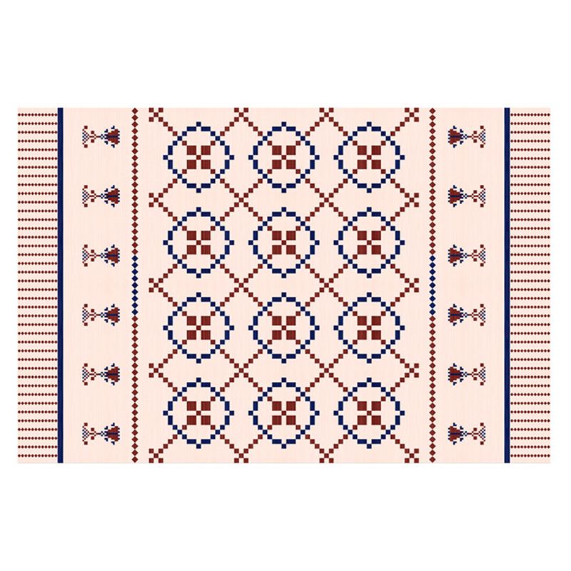 Bohemian Stripe Rug Polyester Indoor Rug Non-slip Area Carpet for Living Room