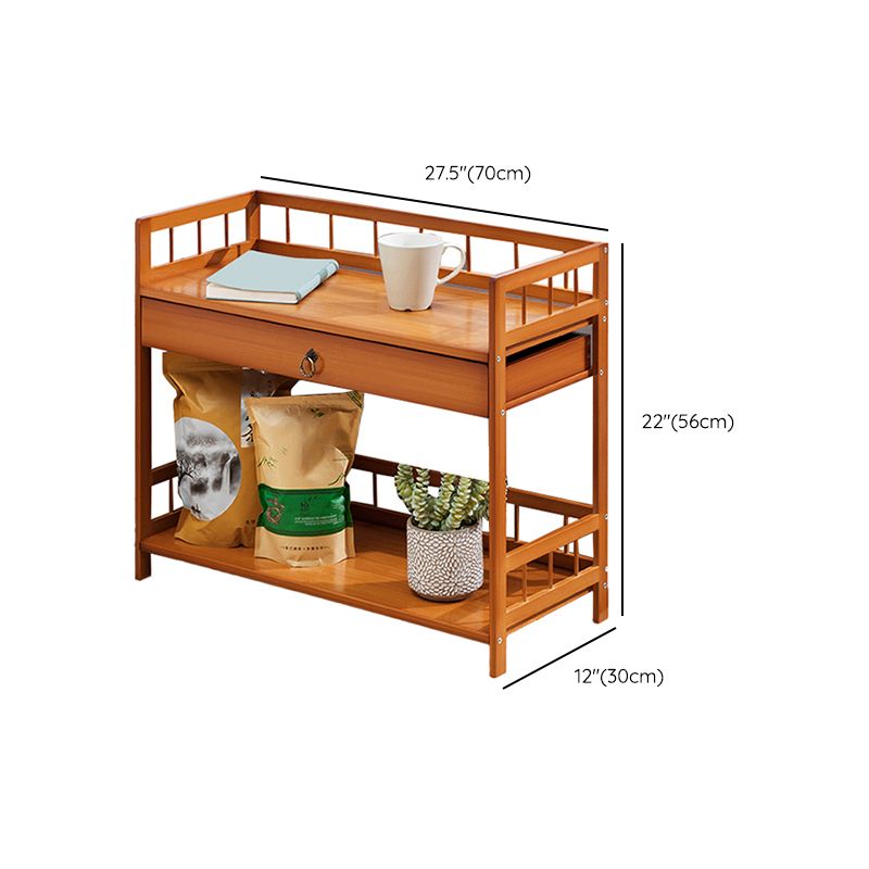11" Wide Contemporary Corner Table Rectangular Accent Side Table with Storage