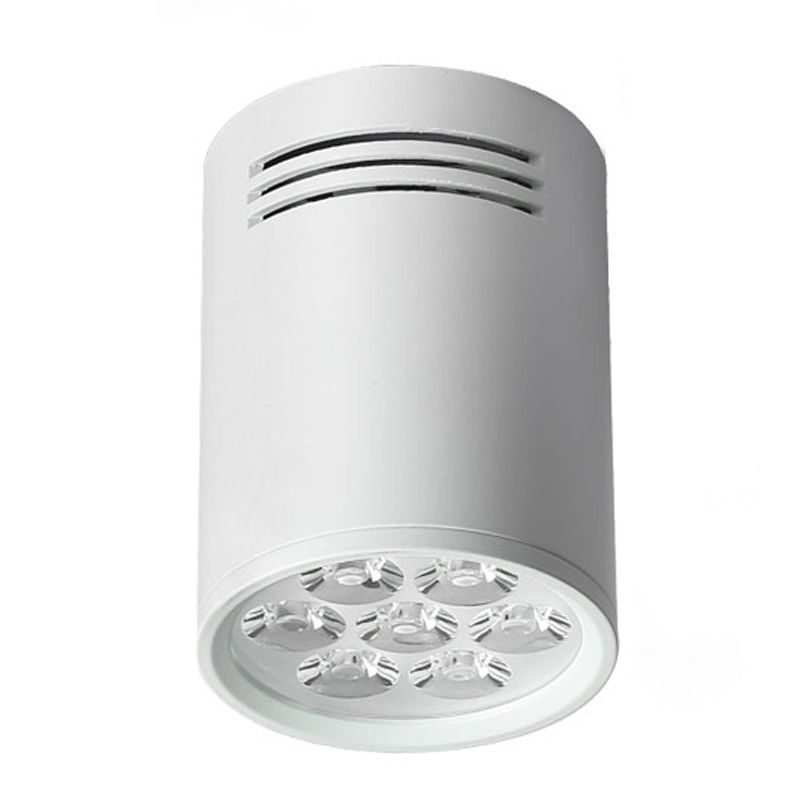 Cylindrical Shape Ceiling Lamp Modern Simple Style Aluminium 1 Light Flush Mount for Aisle