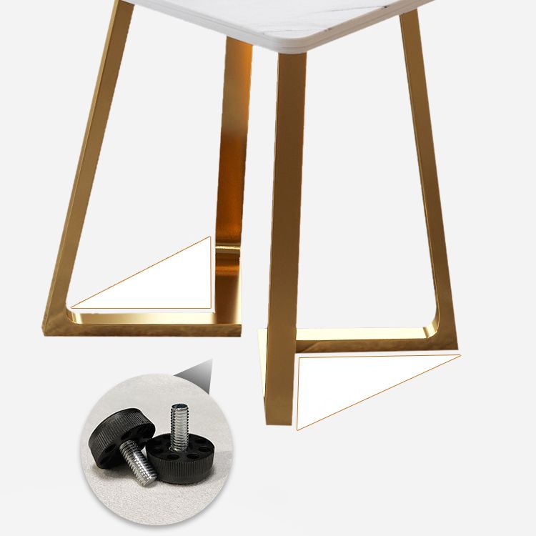 Quadratisch hölzerner weißer Esstisch Industrial Doppelpodesttisch für Esszimmer