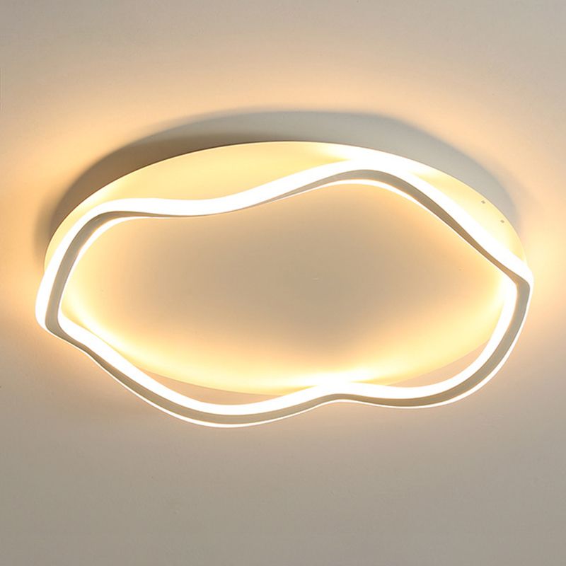 Moderne Lineare Eisen Flushmount Licht Acryl Schatten Bündig Montage Decken