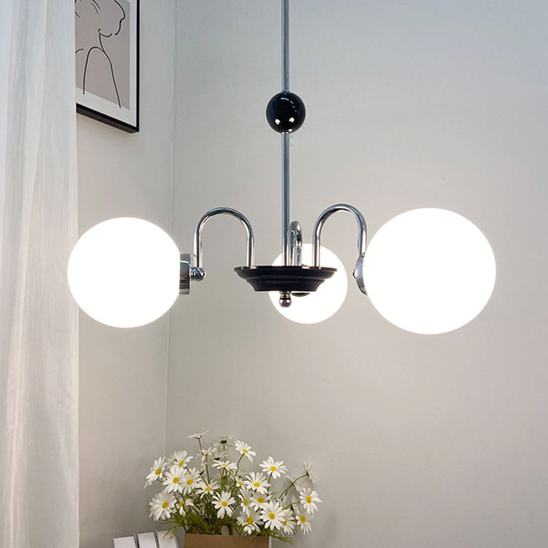Modern Simple Pendant Light Globe Glass Chandelier for Dining Room