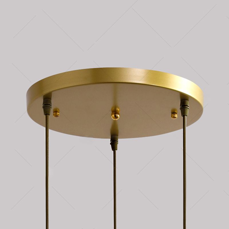 Gold Glass Pendant Lighting Fixtures Minimalism Ceiling Pendant for Dining Room