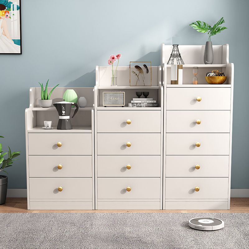 22-In Wide Solid Wood Accent Chest Mid Century 1 - Shelf Cabinet with Drawers