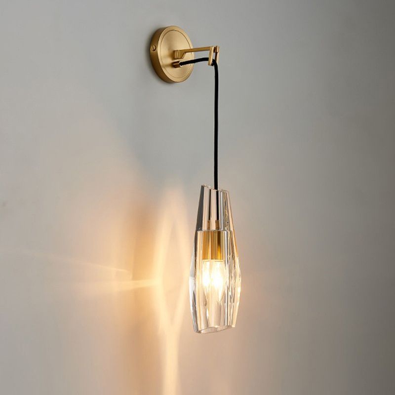 Post-Modern Wall Sconce Geometric Sconce Lighting with Crystal for Bedroom