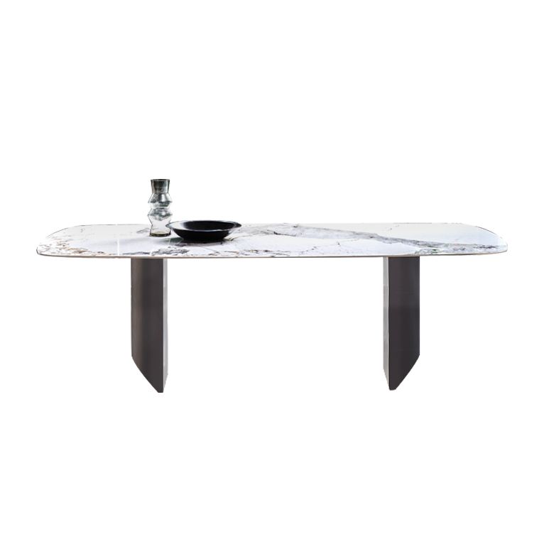 Glam Style Dining Table Set with Beige Chairs 1/3/4/5/6 Pcs Metal Dinette Set for Home