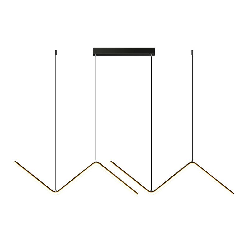 Modern Long Strip Dining Chandelier Dining Room LED Pendant Light Fixture