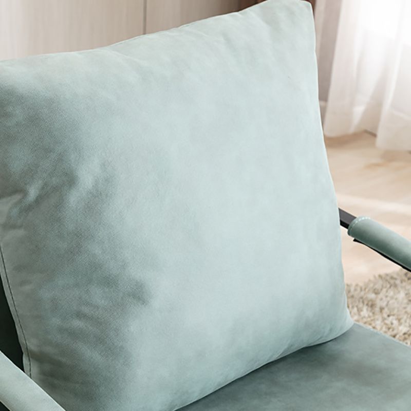 Industrial 27.6"Wide Faux Leather Pillow Back Square Arm Lounge Chair