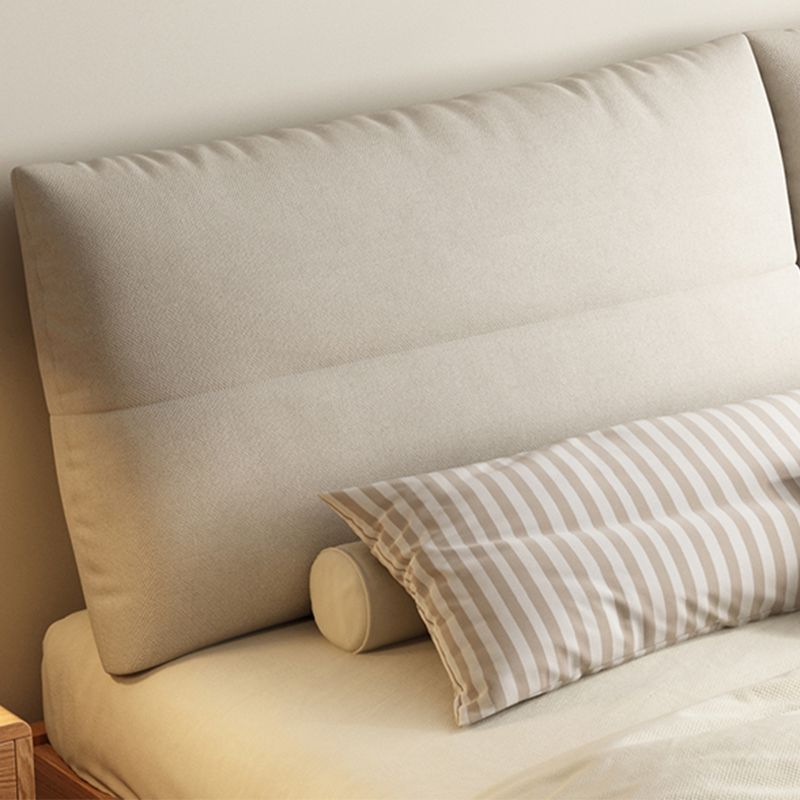 Scandinavian Solid Wood Bed Frame Low Profile Bed with Wood Legs