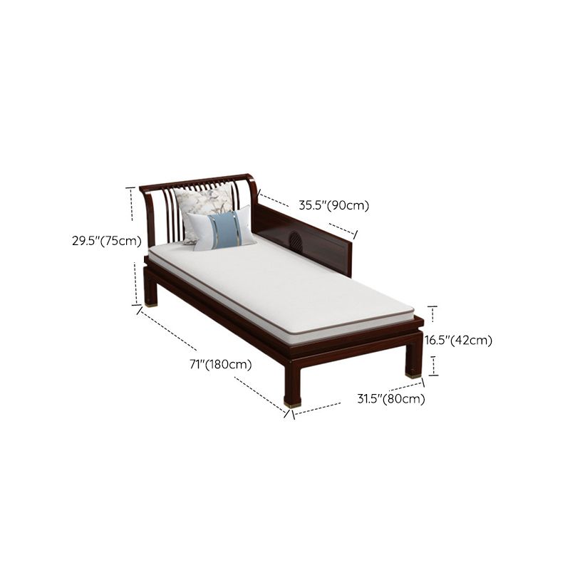 Living Room White Chaise Square Arms Modern Chaise Lounge with Wooden Base