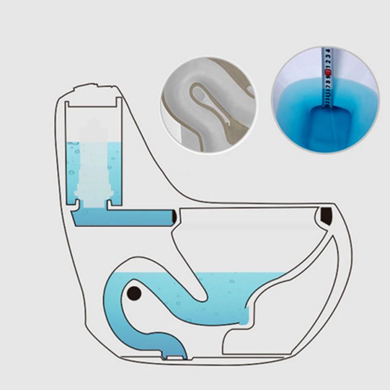 Contemporary Siphon Jet Toilet Bowl Skirted One Piece Urine Toilet with Seat